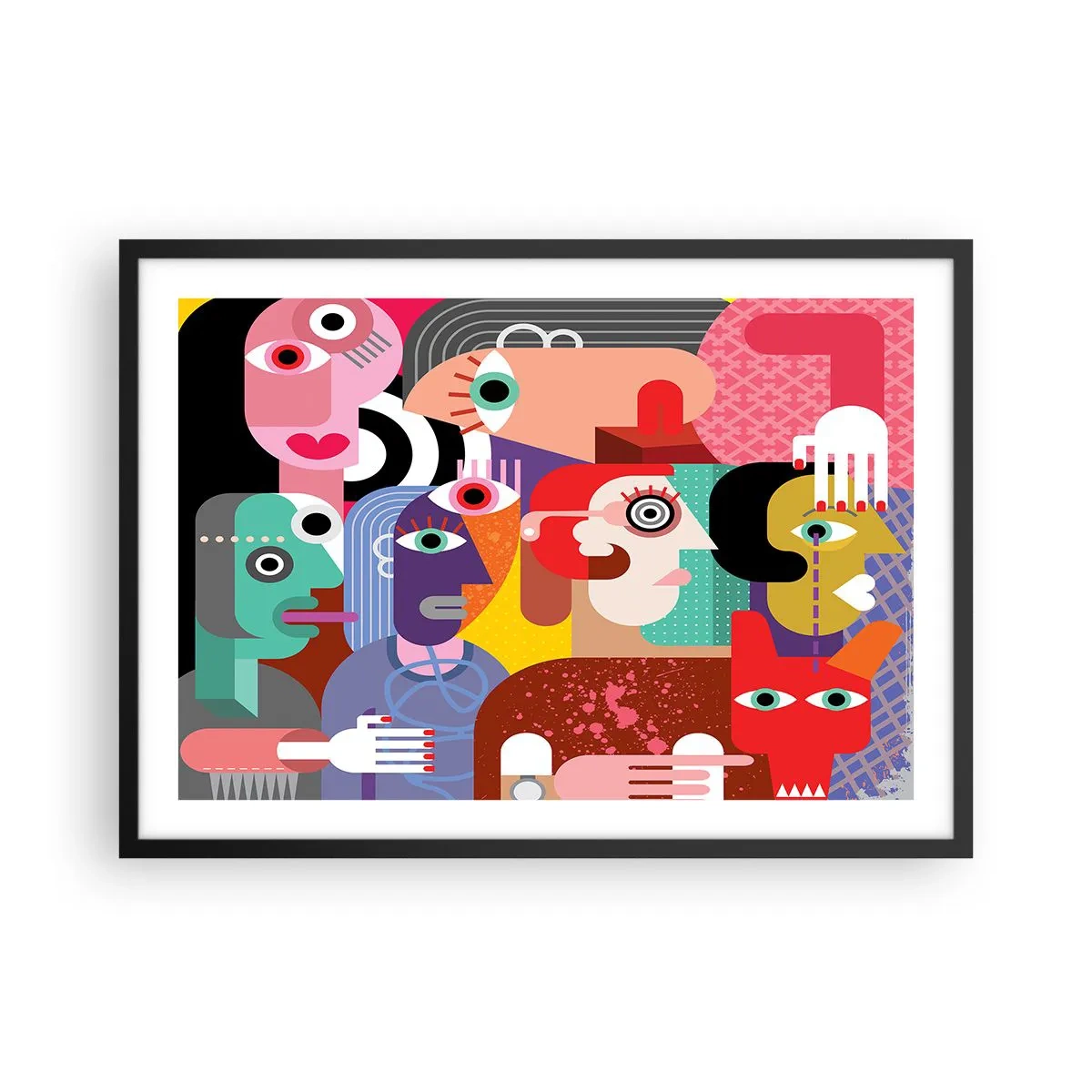 Poster in een zwarte lijst - Wij zijn van de heer Picasso - 70x50 cm