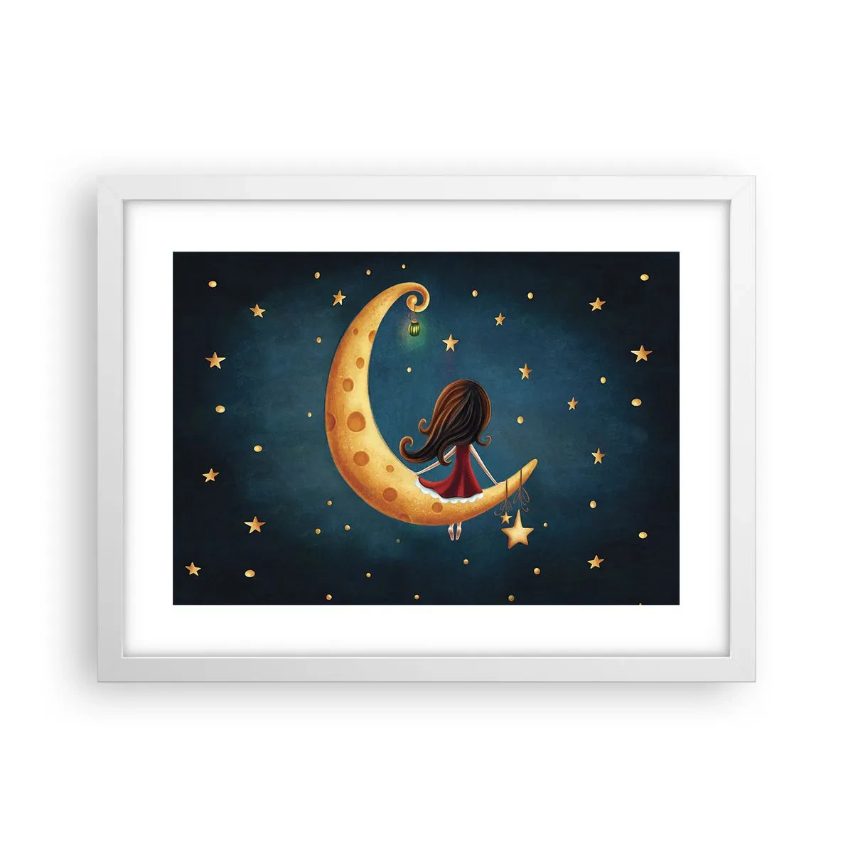 Poster in een witte lijst - Een keer… - 40x30 cm