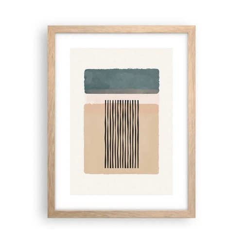 Een poster in een licht eiken lijst - Alles is oke - 30x40 cm