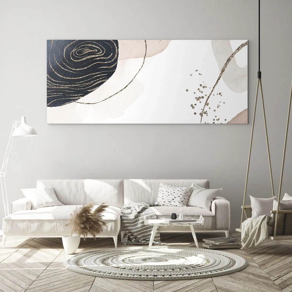 Schilderen op glas - Alles vloeit - 140x50 cm