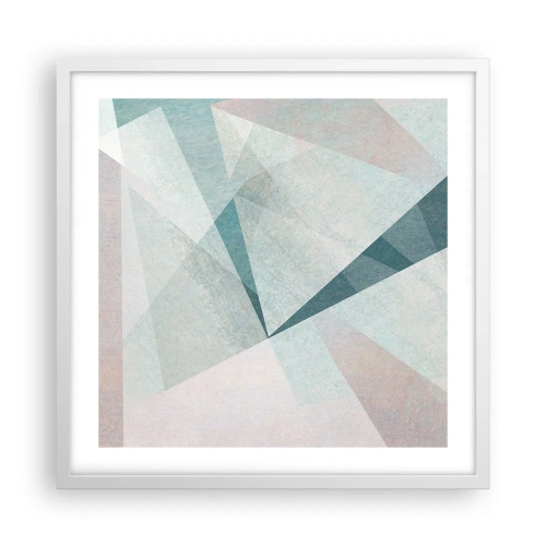 Poster in een witte lijst - Makkelijk maar dynamisch - 50x50 cm