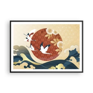 Poster in een zwarte lijst - Japans sprookje - 100x70 cm