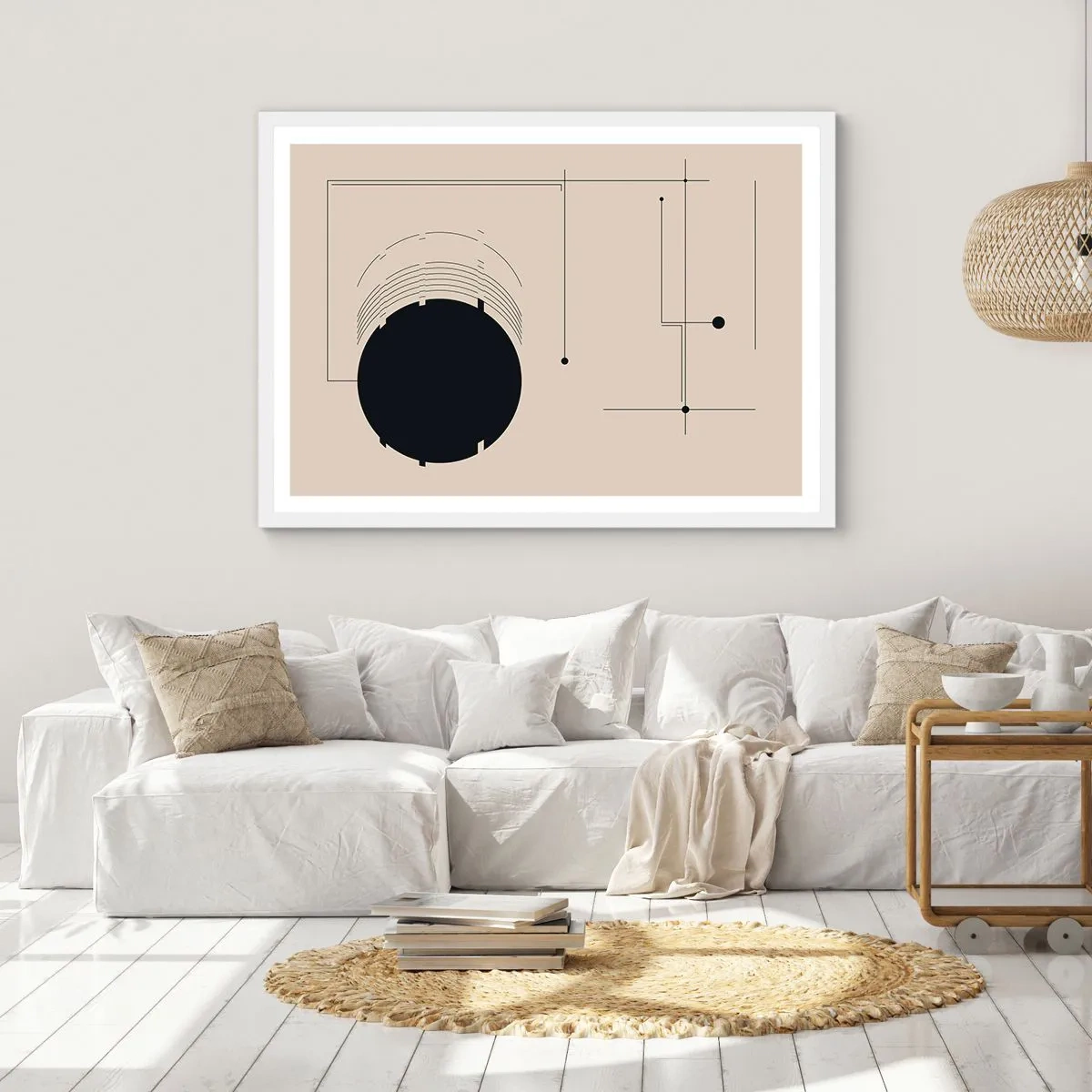 Poster in een witte lijst - Een flexibele en dynamische compositie - 70x50 cm