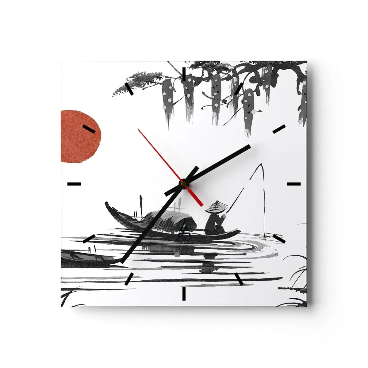 Wandklok - Klok - Aziatische middag - 30x30 cm