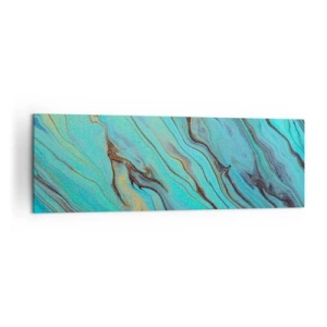 Schilderen op canvas - Turquoise vloed - 160x50 cm