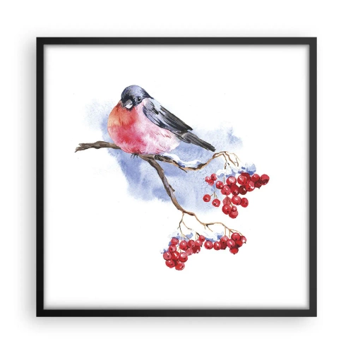 Poster in een zwarte lijst - Winter in kleur - 50x50 cm
