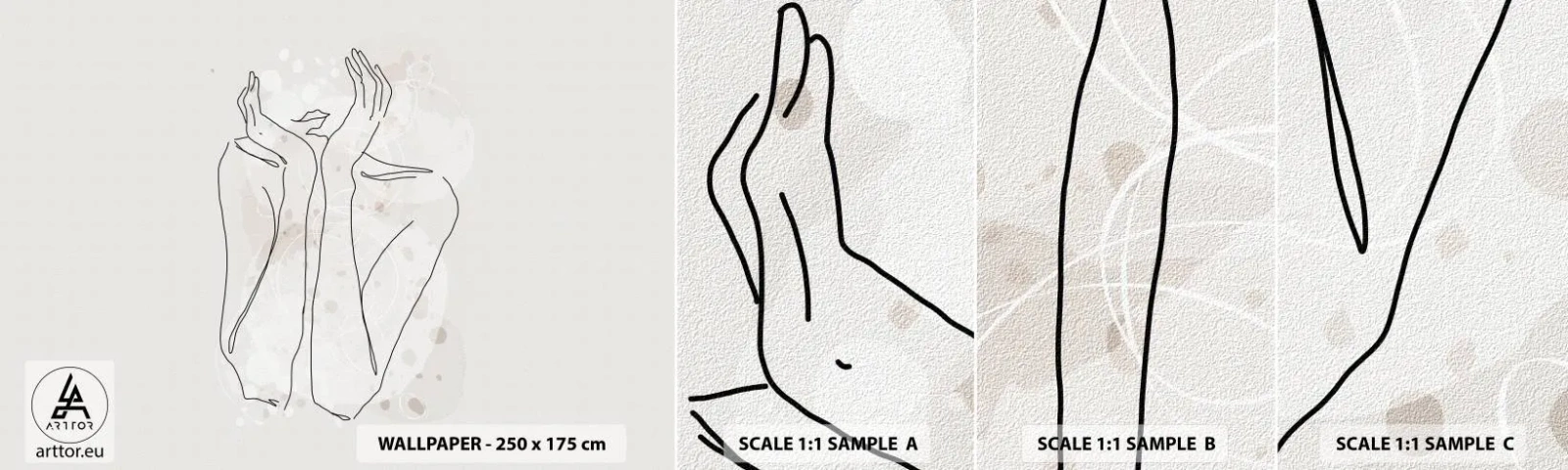 Fotobehang Monster Zelfklevend Deluxe Sticker - Een dromerig moment - Grafisch, Vrouw, Deel - 100x30 cm