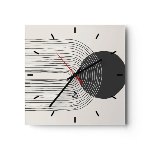 Wandklok - Klok - Bibberen en vertrouwen - 30x30 cm