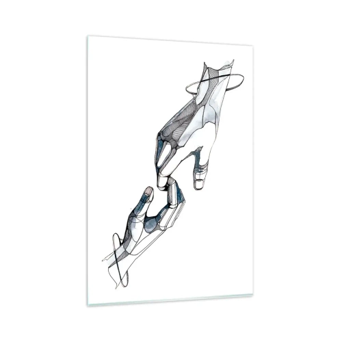 Schilderen op glas - Een goed gebaar - 80x120 cm