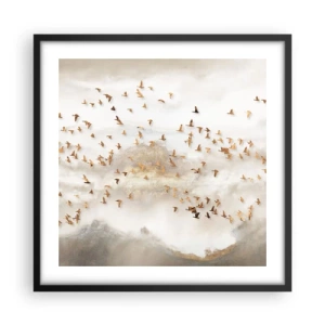 Poster in een zwarte lijst - Het is tijd… - 50x50 cm