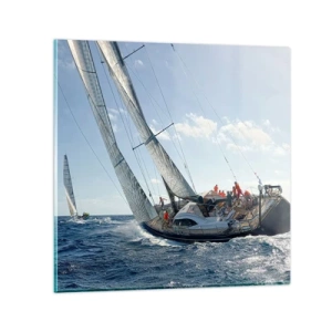 Schilderen op glas - Laat de betere zegevieren - 50x50 cm