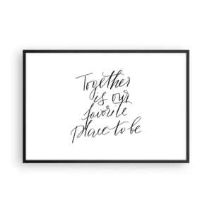 Poster in een zwarte lijst - Voel jij het ook? - 91x61 cm