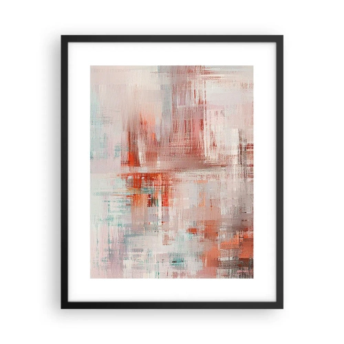 Poster in een zwarte lijst - Vaag. Maar roze - 40x50 cm