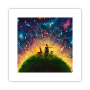 Poster - Liefde en vriendschap - de hele wereld - 30x30 cm