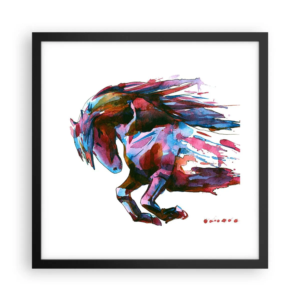 Poster in een zwarte lijst - In vervoering - 40x40 cm
