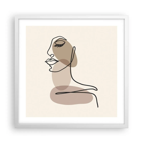 Poster in een witte lijst - Een bepaalde lijn van schoonheid - 50x50 cm