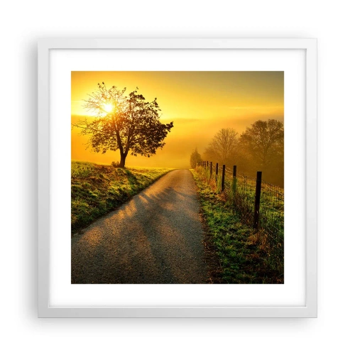 Poster in een witte lijst - Honingmiddag - 40x40 cm