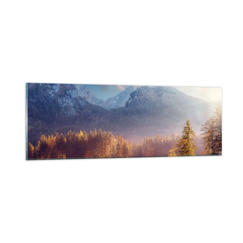 Schilderen op glas - In bergen en dalen - 90x30 cm