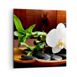 Schilderen op canvas - Geef je over aan de aanraking van de natuur - 60x60 cm