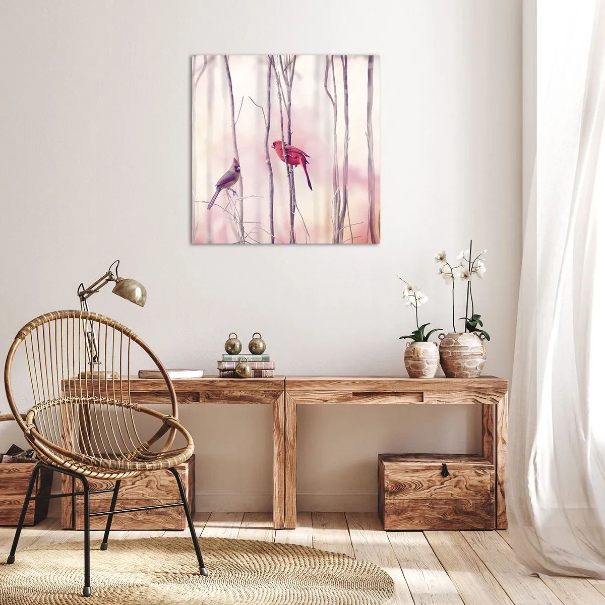 Schilderen op canvas - Verhaal van het roze woud - 50x50 cm