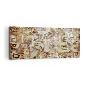 Schilderen op canvas - Ik verenig het gebabbel - 100x40 cm