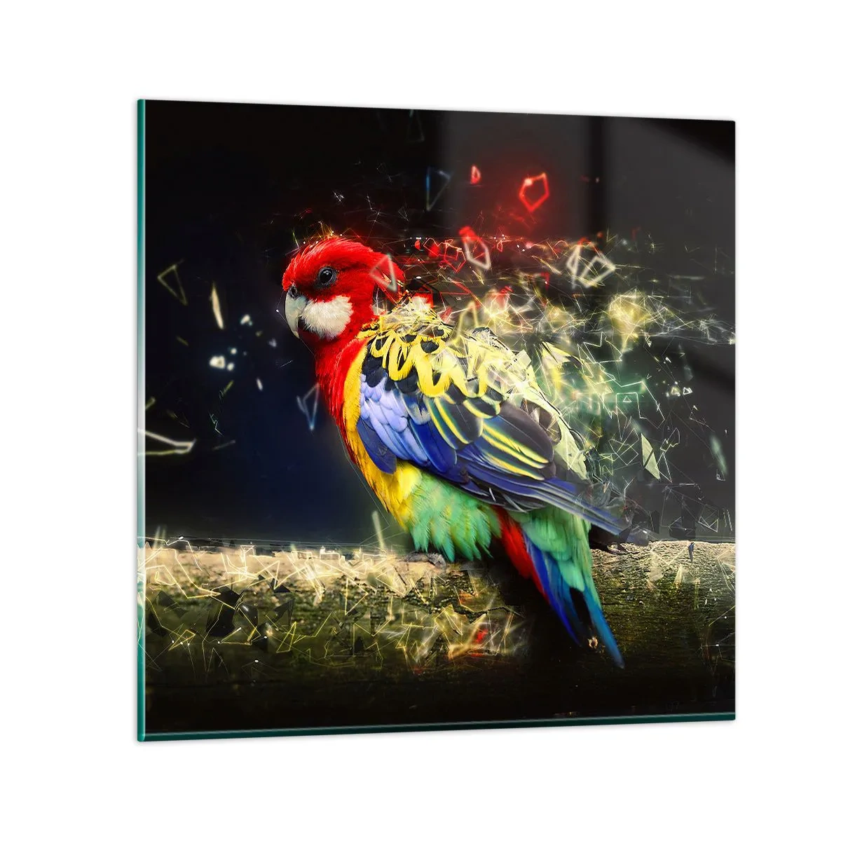 Schilderen op glas - Boodschapper van uitstraling - 30x30 cm