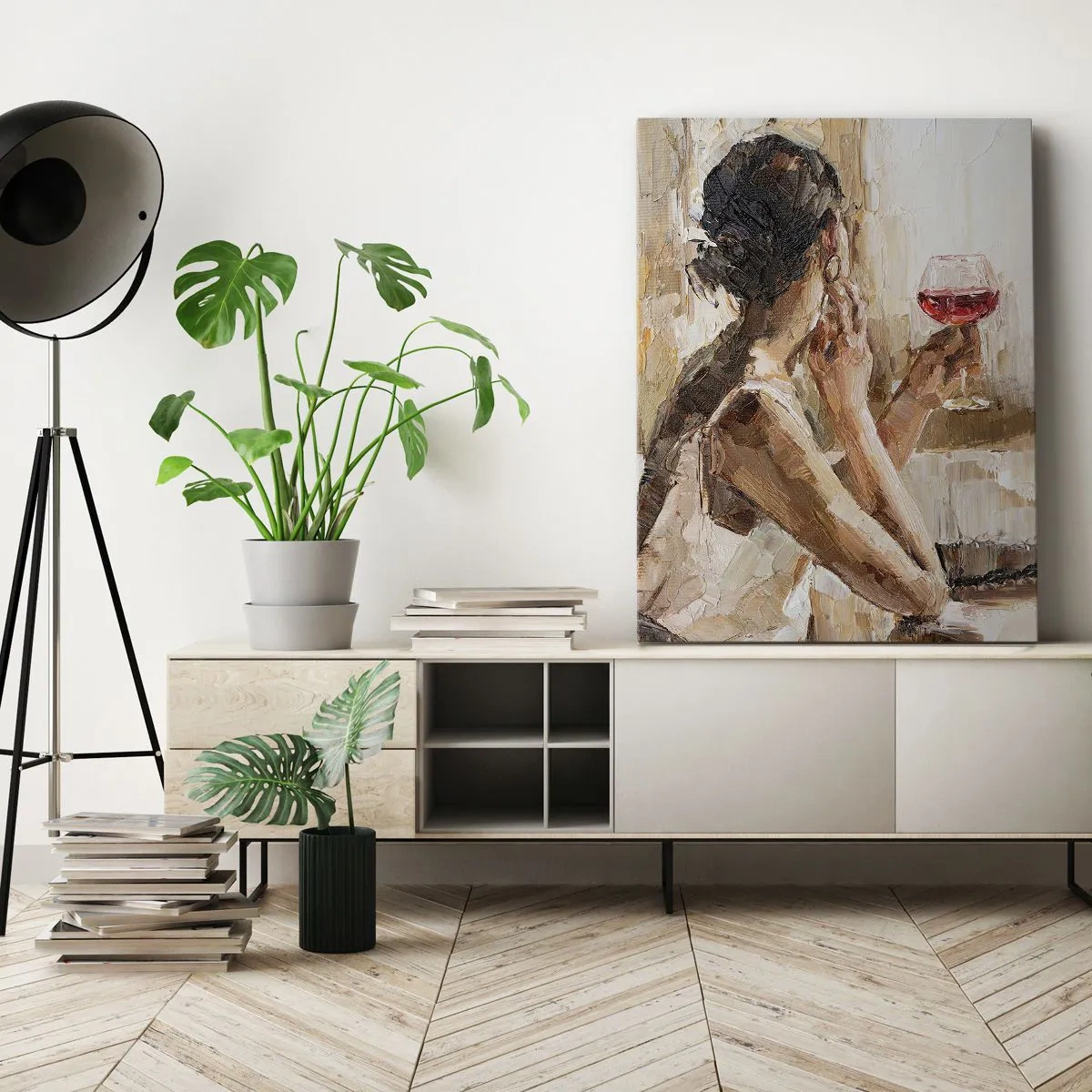 Schilderen op canvas - De smaak van een goed moment - 80x120 cm