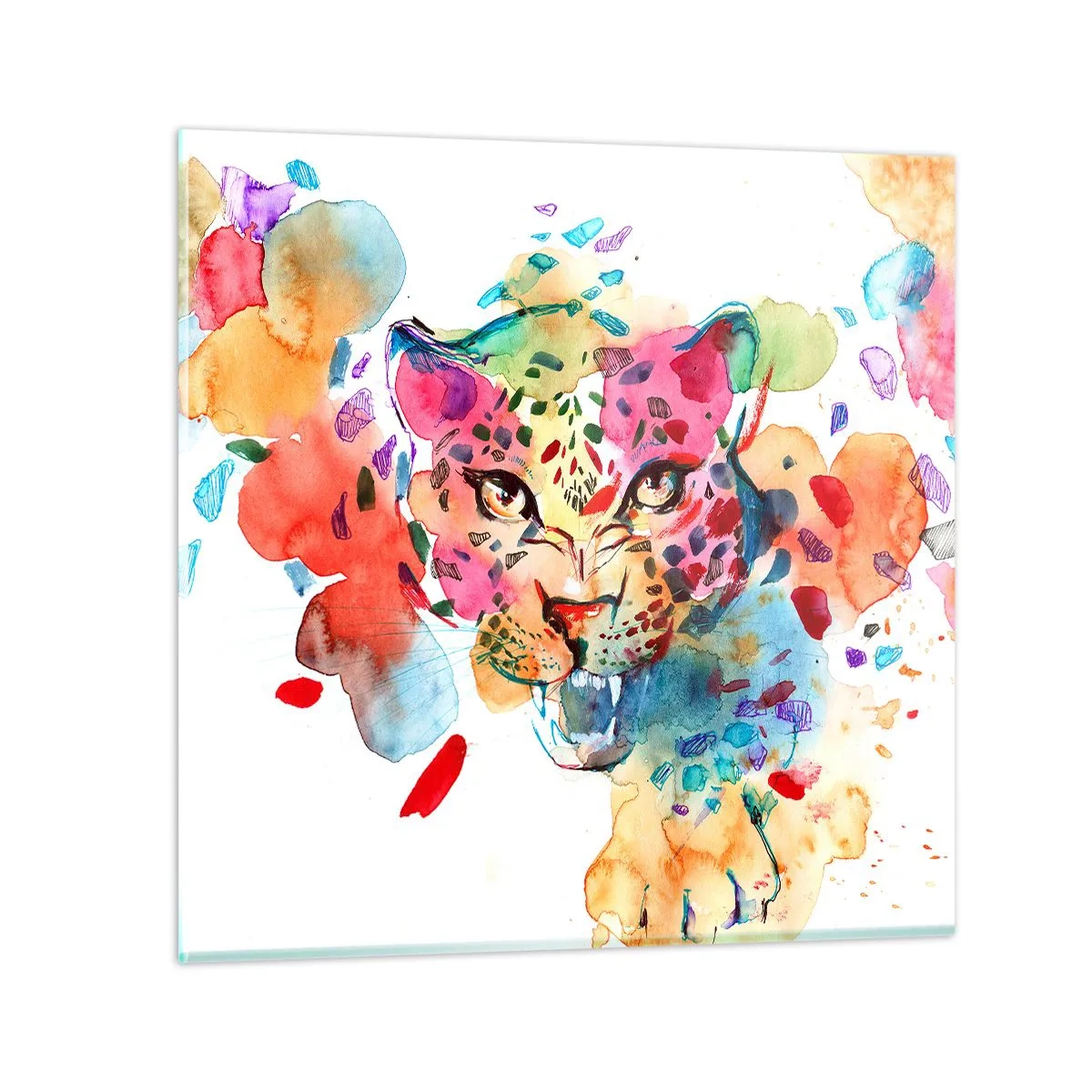 Schilderen op glas - Schoonheid en het beest - 70x70 cm