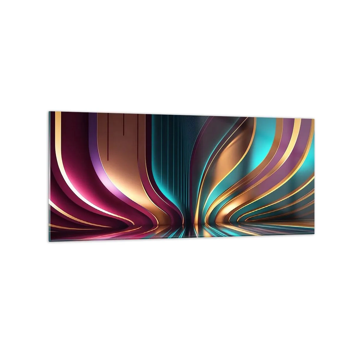 Schilderen op glas - Architectuur van licht - 120x50 cm