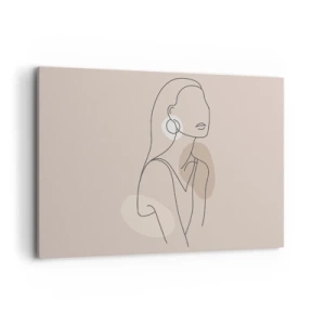 Schilderen op canvas - meisjesachtig icoon - 100x70 cm