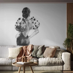 Fotobehang Standard Eco - Ze kwam langs - Vrouw, Mode, Model - 450x315 cm