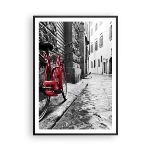 Poster in een zwarte lijst - Echte schoonheid verveelt niet - 70x100 cm