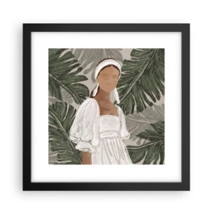 Poster in een zwarte lijst - Exotisch portret - 30x30 cm