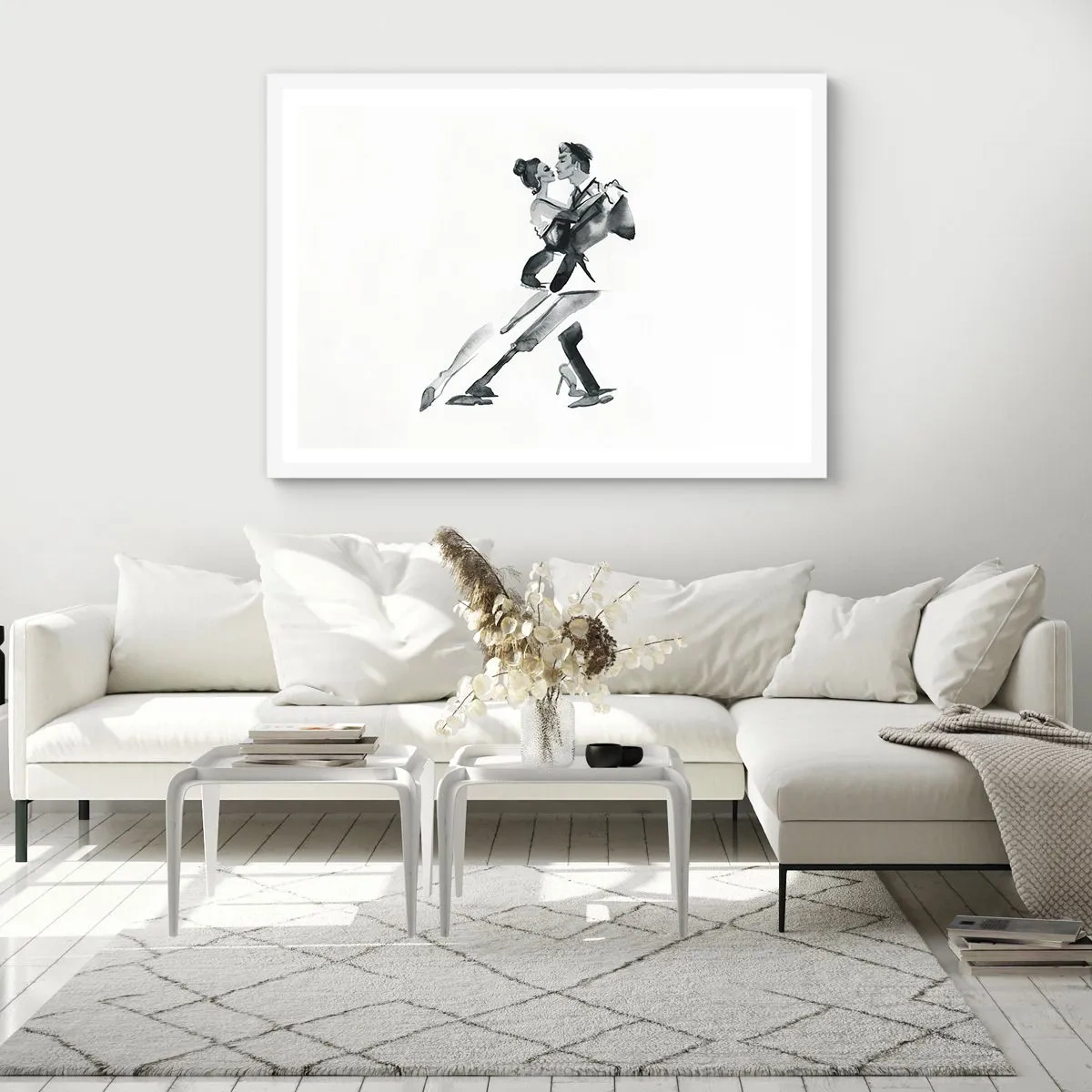 Poster in een witte lijst - In één slag - 100x70 cm