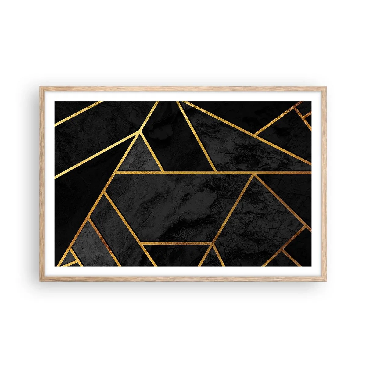 Een poster in een licht eiken lijst - Duisternis en glans - 91x61 cm