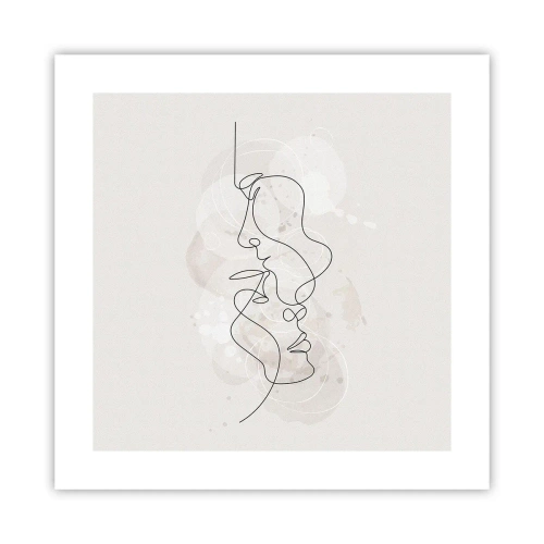 Poster - Verstrikt in een omhelzing - 40x40 cm