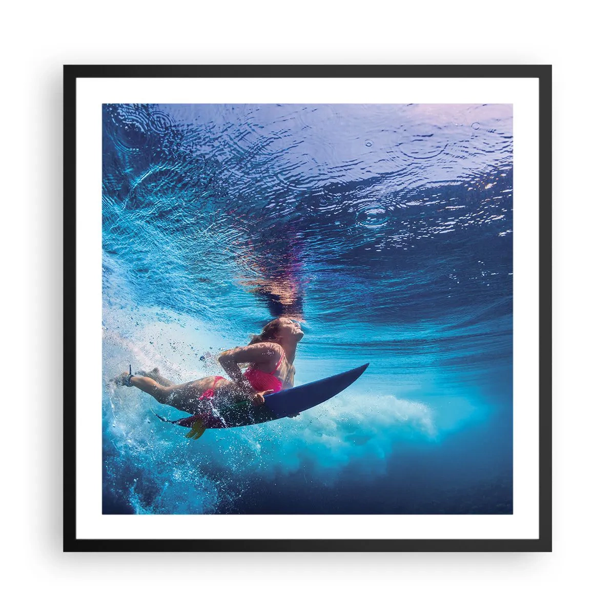 Poster in een zwarte lijst - De diepte van vreugde - 60x60 cm