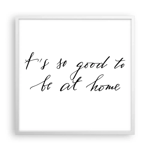 Poster in een witte lijst - De hele waarheid - 60x60 cm