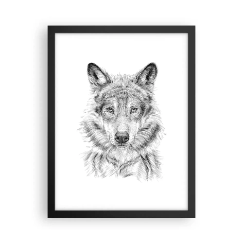 Poster in een zwarte lijst - Een geboren leider - 30x40 cm