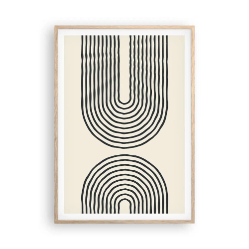 Een poster in een licht eiken lijst - In een ogenblik ... - 70x100 cm