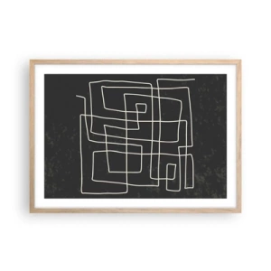 Een poster in een licht eiken lijst - Niet zo eenvoudig - 70x50 cm