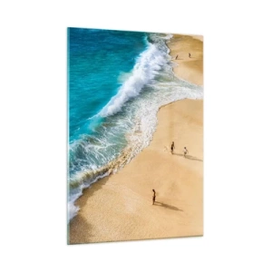 Schilderen op glas - En dan de zon, het strand… - 50x70 cm