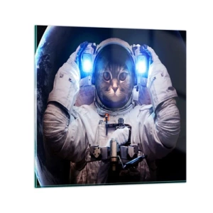 Schilderen op glas - Houston, je hebt een probleem - 70x70 cm