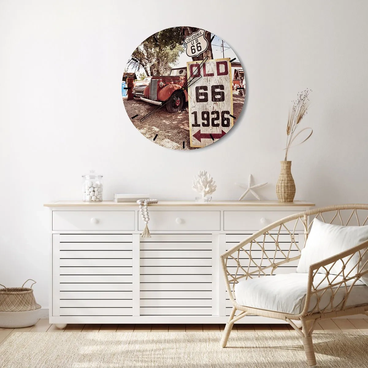 Wandklok - Klok - Een legende van de Amerikaanse provincie - 40x40 cm