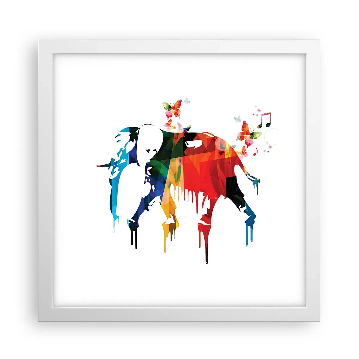 Poster in een witte lijst - Iedereen kan dansen - 30x30 cm