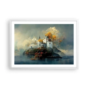 Poster in een witte lijst - Het begin van een romantisch verhaal - 70x50 cm