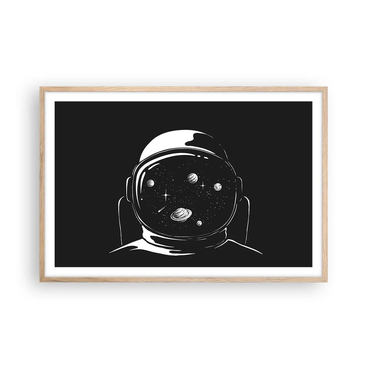 Een poster in een licht eiken lijst - Mooi uitzicht - 91x61 cm