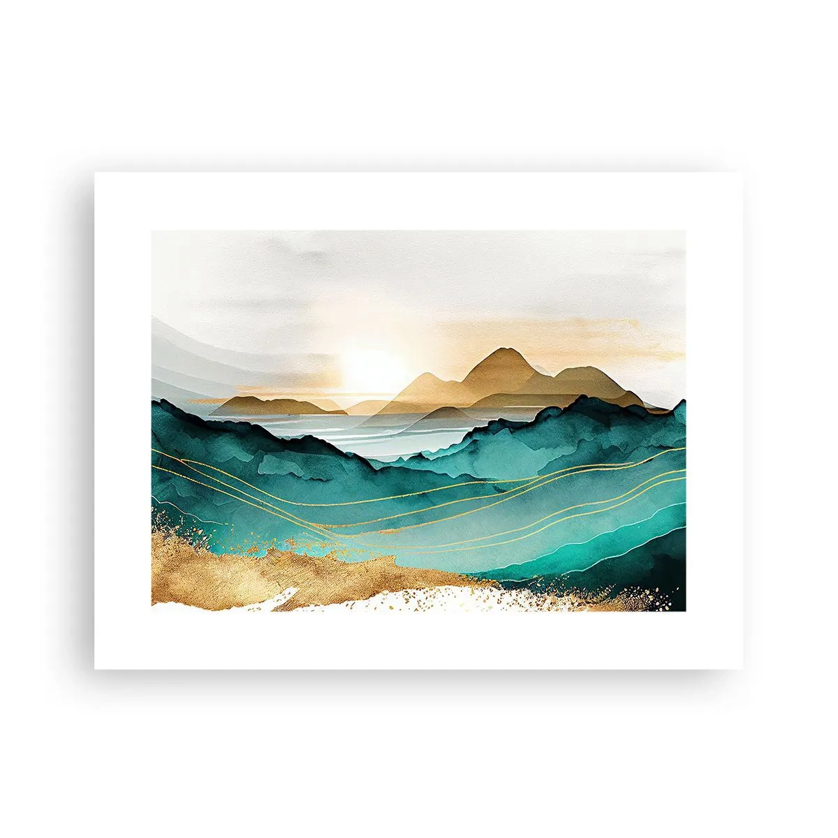 Poster - Op de rand van abstractie – landschap - 40x30 cm