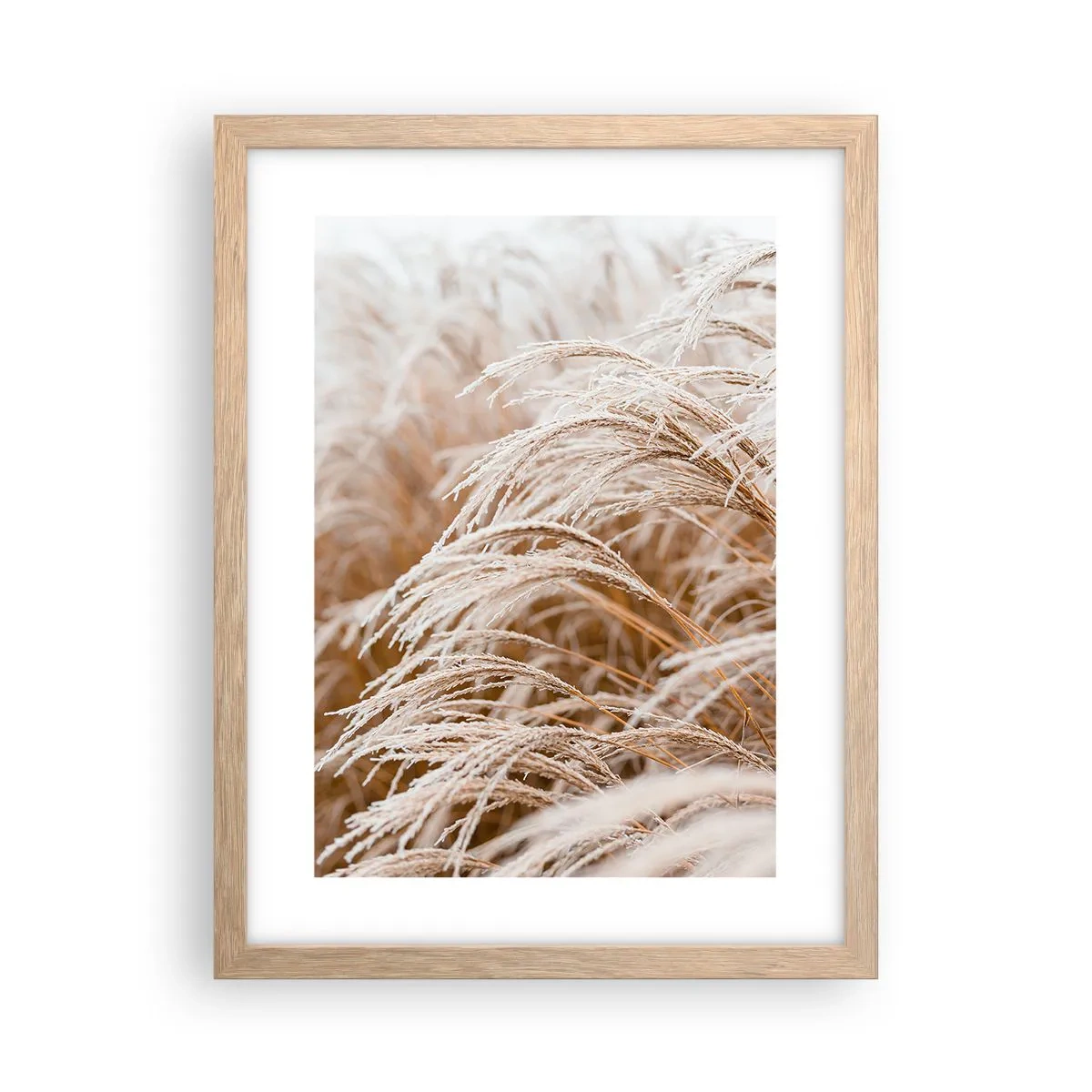 Een poster in een licht eiken lijst - Buig je neer voor de herfstzon - 30x40 cm
