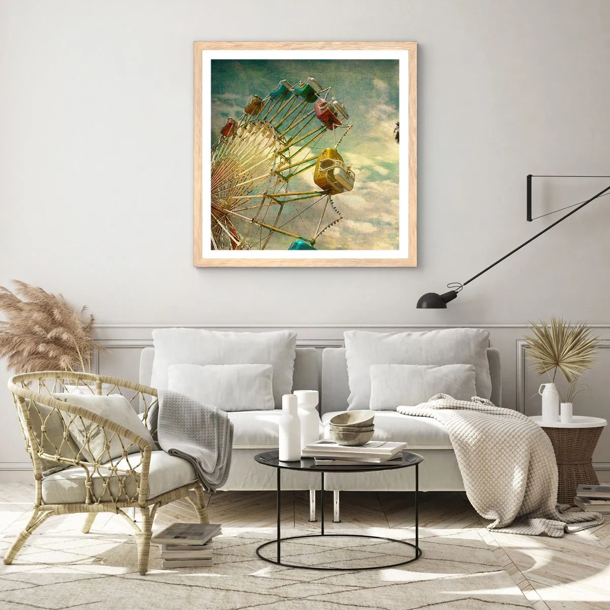 Een poster in een licht eiken lijst - Het zal zo zijn, het zal leuk zijn..., - 40x40 cm